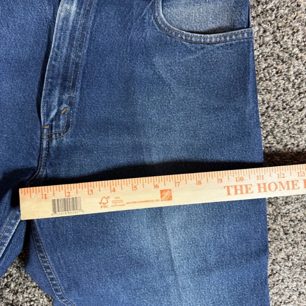 Vintage Levis 505 Mens 36x32 Starched Jeans Faded Dark Wash Straight Regular Fit